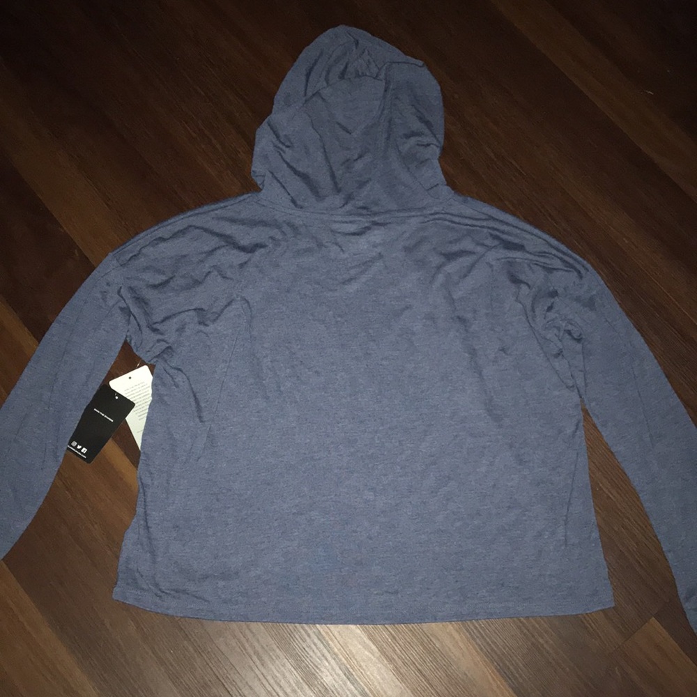 West Virginia Mountaineers Blue Cody Meet & Greet Hooded Long Sleeve T-Shirt NWT - Picture 6 of 6